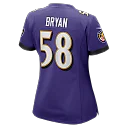 Zennovawear Taven Bryan Baltimore Ravens Women's Team Game Jersey - Purple