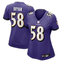 Zennovawear Taven Bryan Baltimore Ravens Women's Team Game Jersey - Purple