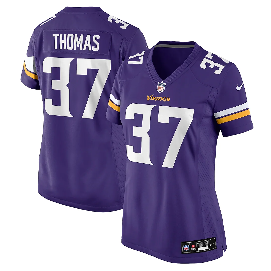 Zennovawear Tavierre Thomas Minnesota Vikings Women's Team Game Jersey - Purple