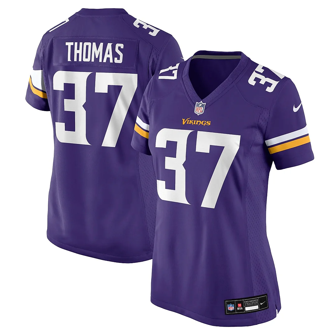 Zennovawear Tavierre Thomas Minnesota Vikings Women's Team Game Jersey - Purple