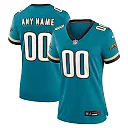 Zennovawear Jacksonville Jaguars Women's Prowler Throwback Custom Game Jersey - Teal
