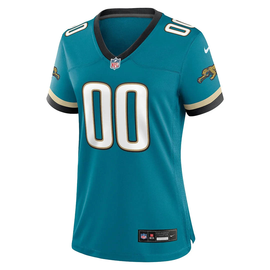 Zennovawear Jacksonville Jaguars Women's Prowler Throwback Custom Game Jersey - Teal