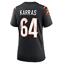 Zennovawear Ted Karras Cincinnati Bengals Women's Game Player Jersey - Black