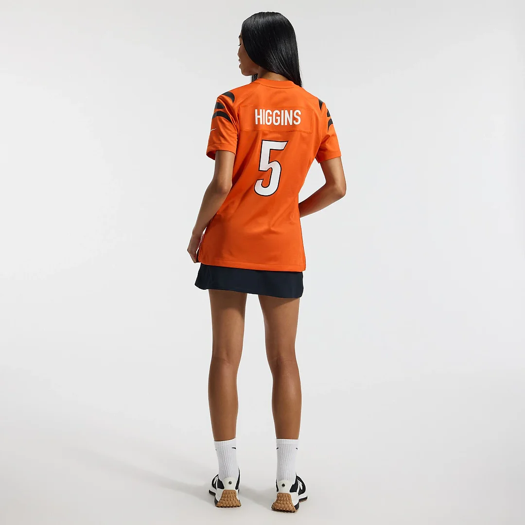 Zennovawear Tee Higgins Cincinnati Bengals Women's Alternate Game Jersey - Orange