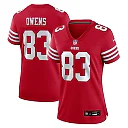 Zennovawear Terique Owens San Francisco 49ers Women's Team Game Jersey - Scarlet