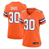 Zennovawear Terrell Davis Denver Broncos Women's Mile High Collection 1977 Throwback Retired Player Game Jersey - Orange