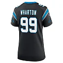 Zennovawear Tershawn Wharton Carolina Panthers Women's Team Game Jersey - Black