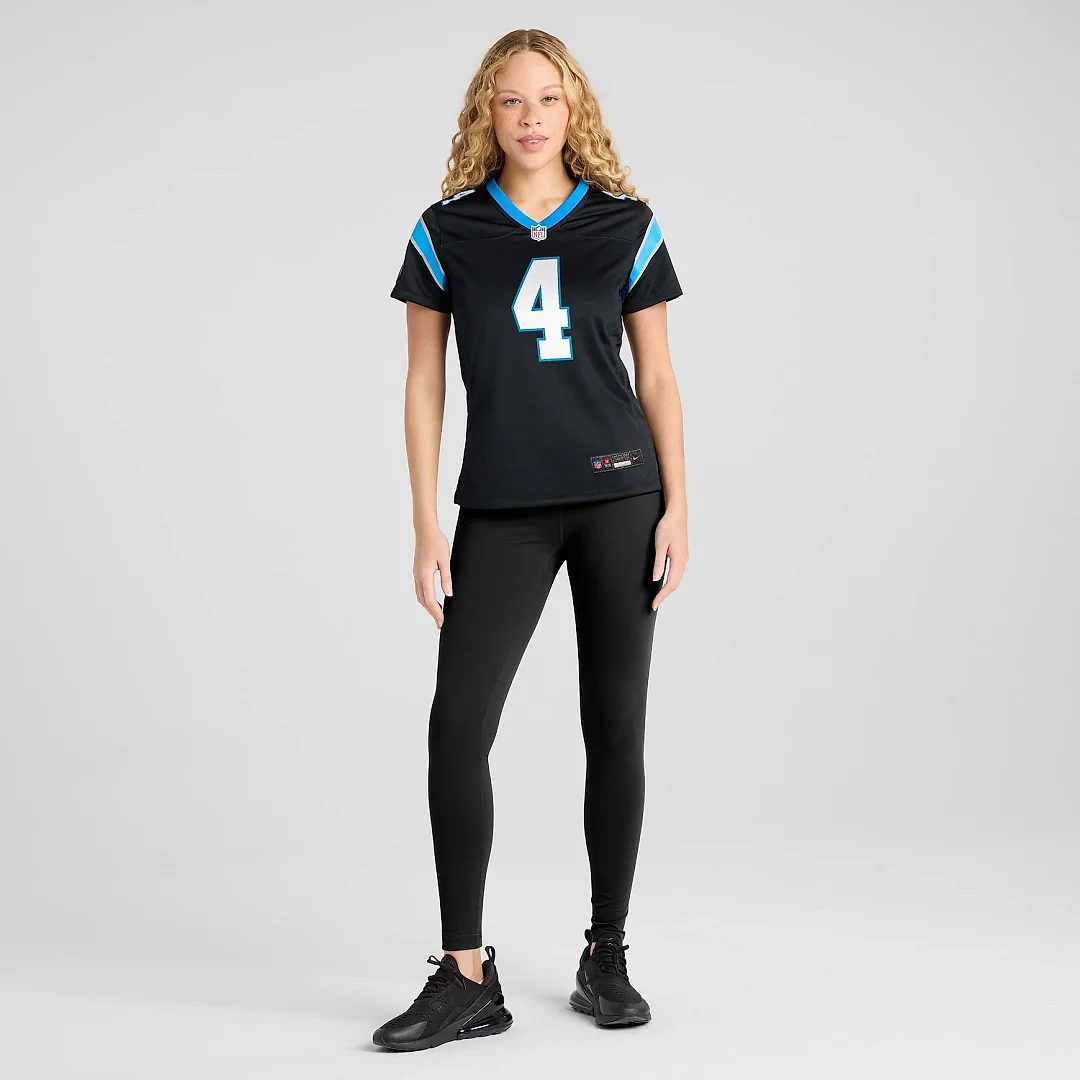 Zennovawear Tetairoa McMillan Carolina Panthers Women's Team Game Jersey - Black