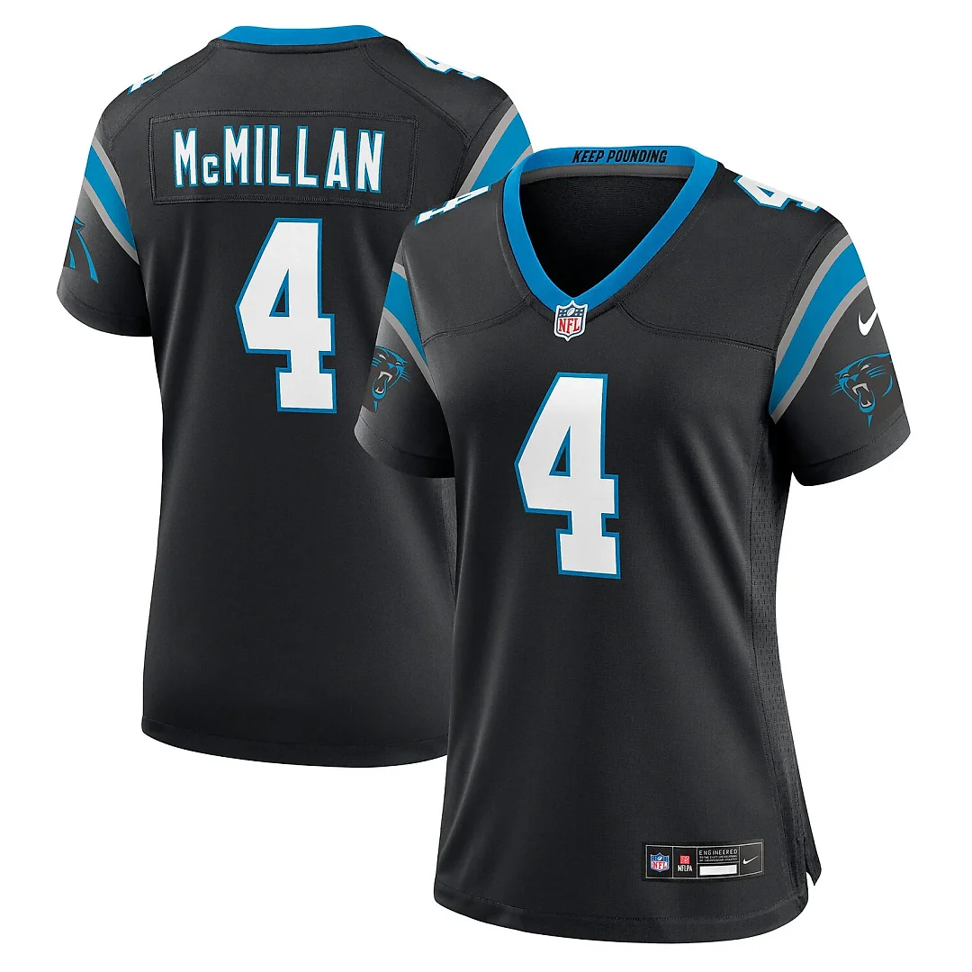 Zennovawear Tetairoa McMillan Carolina Panthers Women's Team Game Jersey - Black