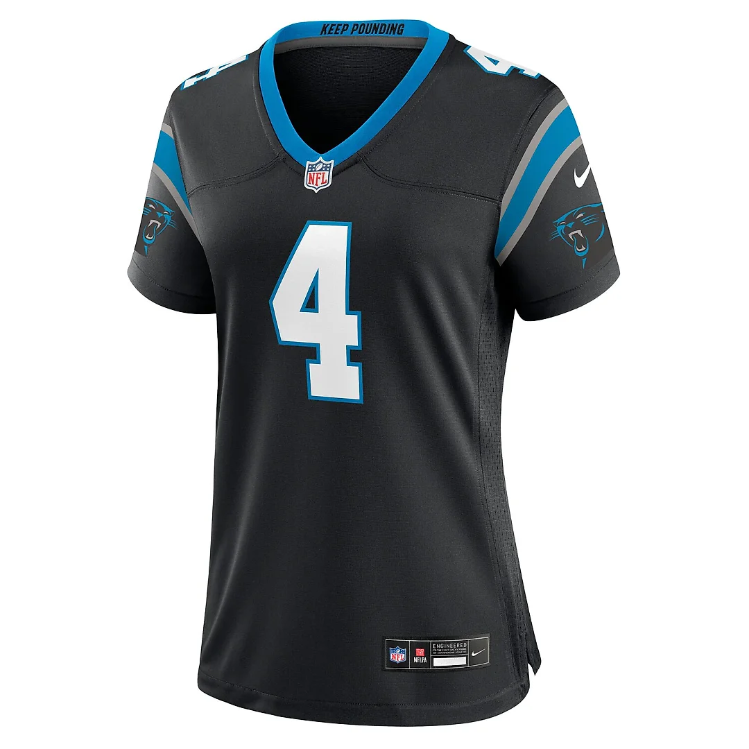 Zennovawear Tetairoa McMillan Carolina Panthers Women's Team Game Jersey - Black