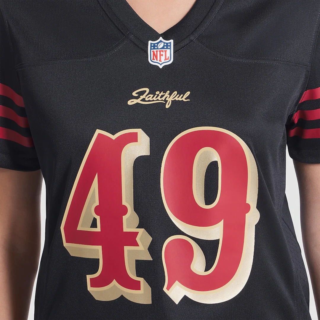 Zennovawear The Faithful San Francisco 49ers Women's 2025 Rivalries Collection Game Jersey - Black