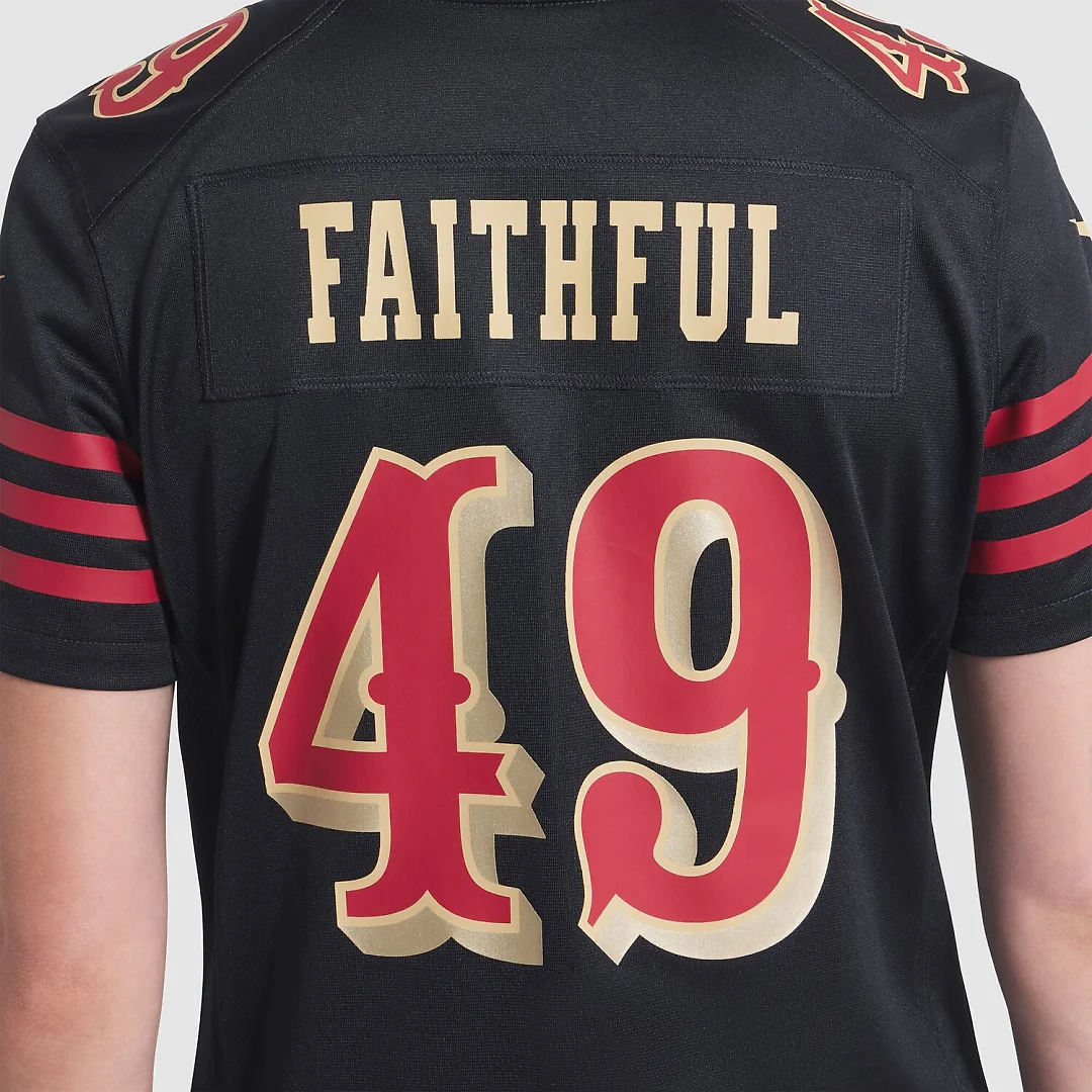 Zennovawear The Faithful San Francisco 49ers Women's 2025 Rivalries Collection Game Jersey - Black