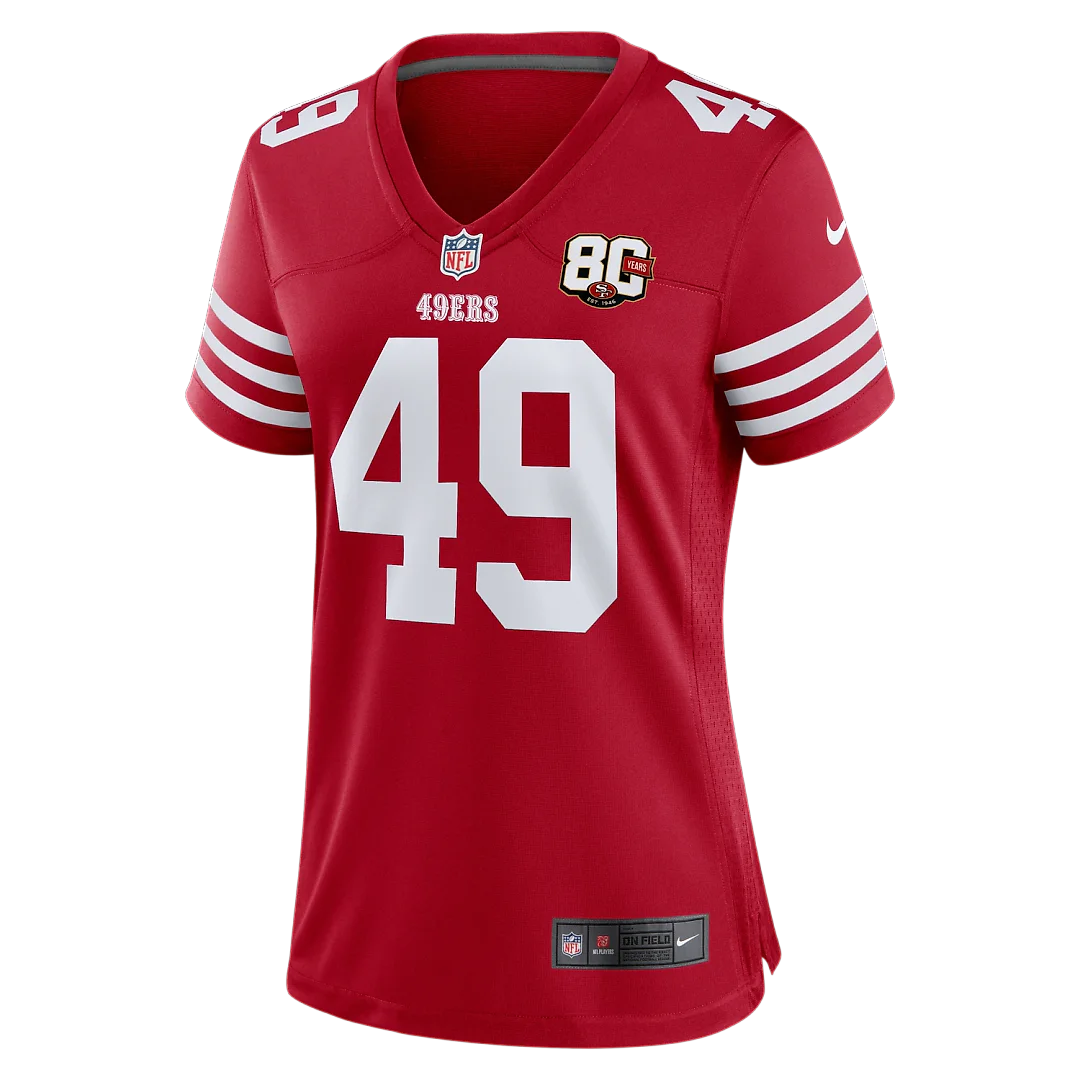 Zennovawear The Faithful San Francisco 49ers Women's 80th Anniversary Game Jersey - Scarlet