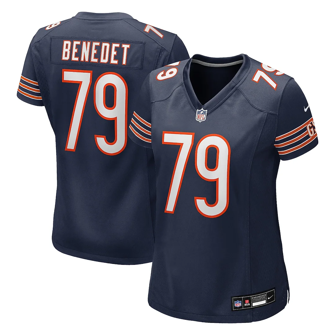 Zennovawear Theo Benedet Chicago Bears Women's Team Game Jersey - Navy