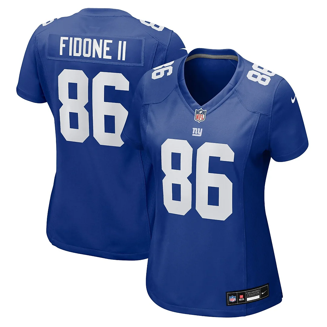 Zennovawear Thomas Fidone II New York Giants Women's Team Game Jersey - Royal