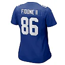 Zennovawear Thomas Fidone II New York Giants Women's Team Game Jersey - Royal