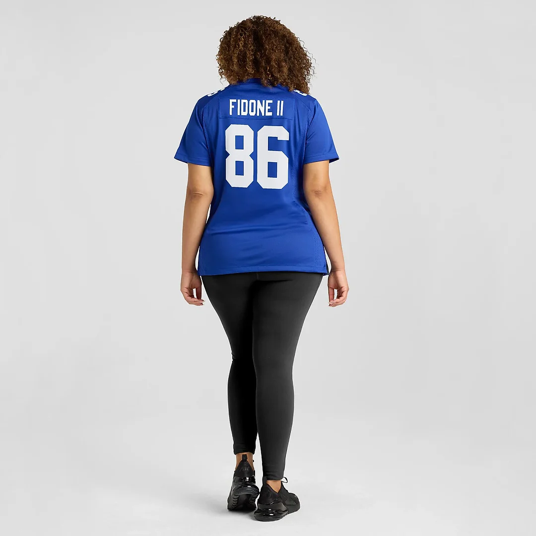Zennovawear Thomas Fidone II New York Giants Women's Team Game Jersey - Royal