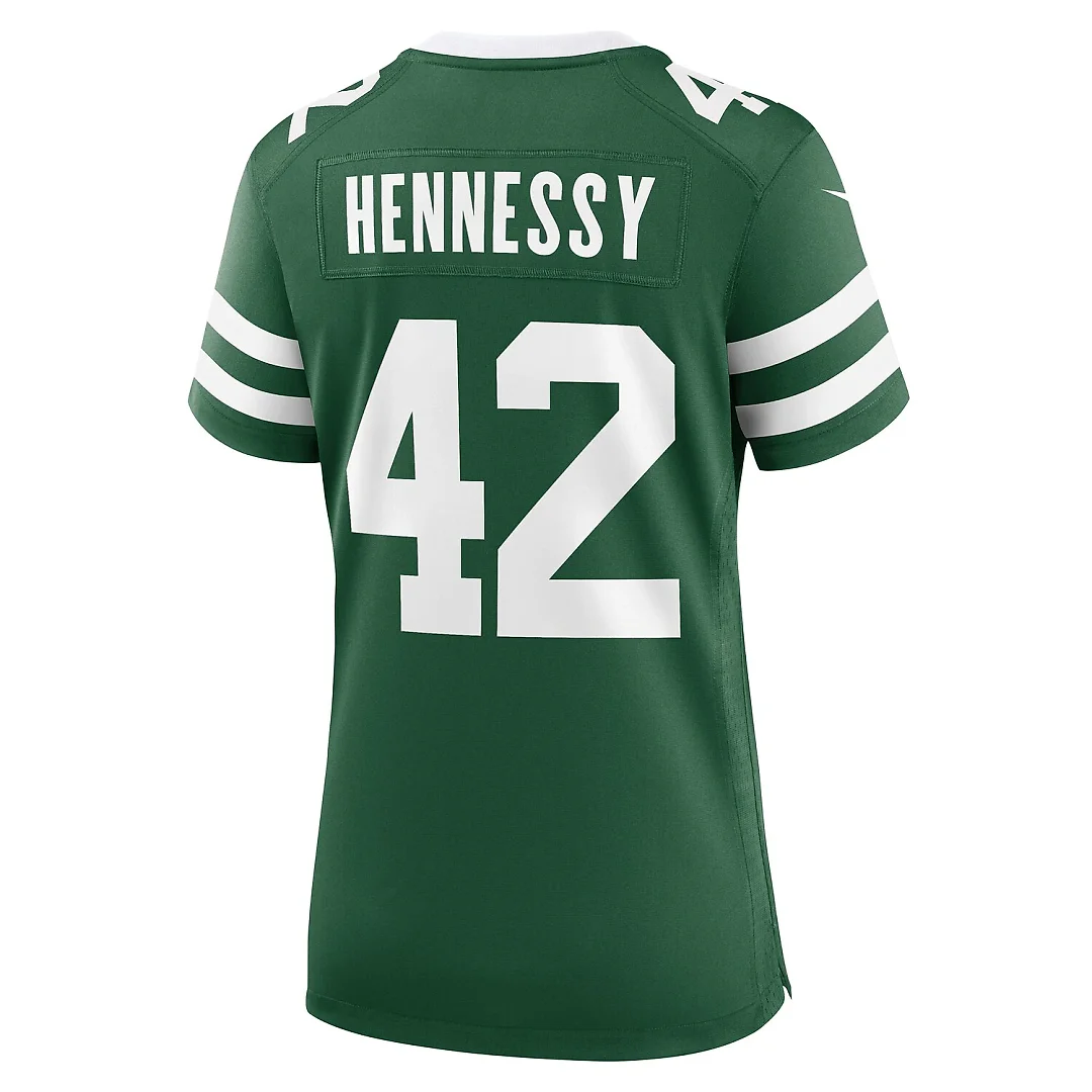 Zennovawear Thomas Hennessy New York Jets Women's Game Jersey - Legacy Green