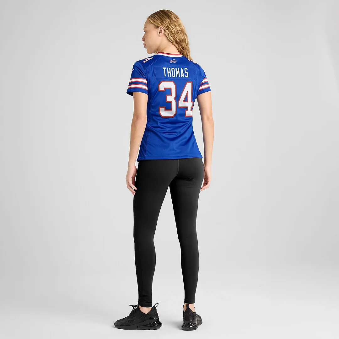 Zennovawear Thurman Thomas Buffalo Bills Women's Game Retired Player Jersey - Royal