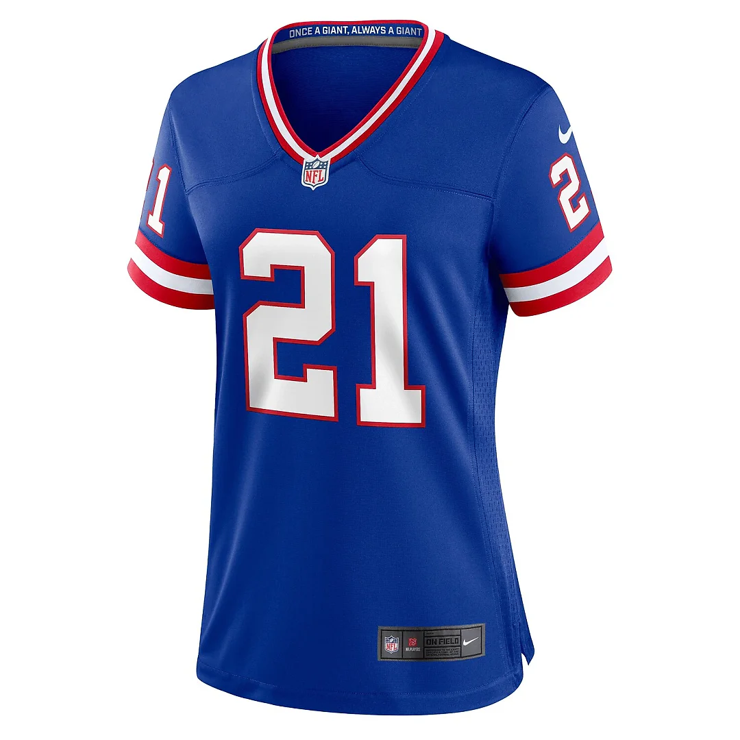 Zennovawear Tiki Barber New York Giants Women's Classic Retired Player Game Jersey - Royal