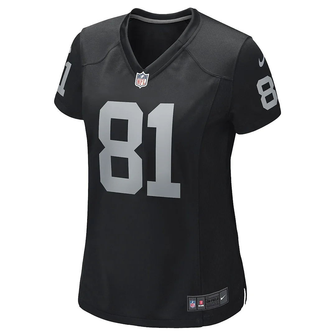Zennovawear Tim Brown Las Vegas Raiders Women's Game Retired Player Jersey - Black