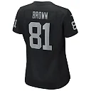 Zennovawear Tim Brown Las Vegas Raiders Women's Game Retired Player Jersey - Black