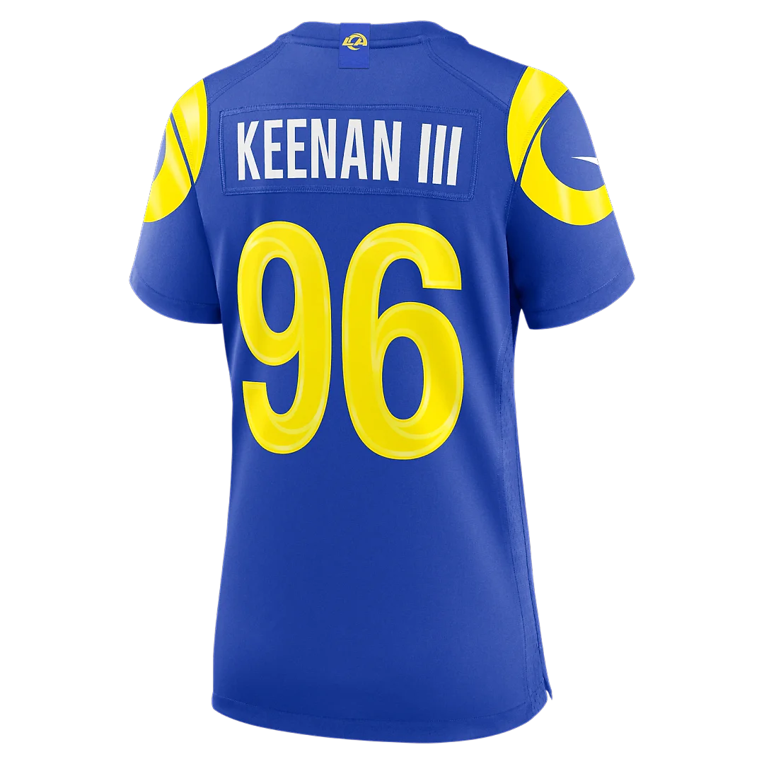 Zennovawear Tim Keenan III Los Angeles Rams Women's Team Game Jersey - Royal