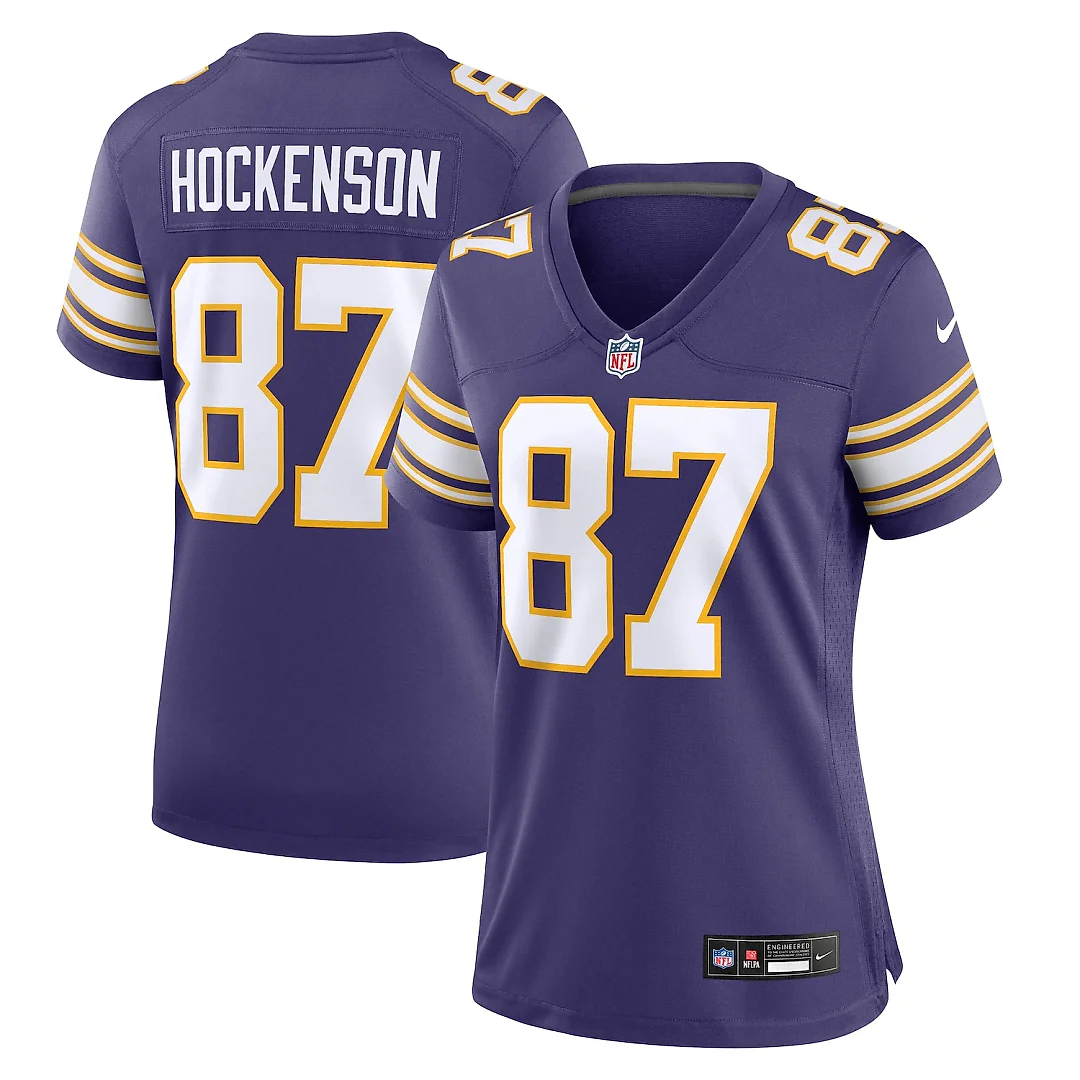 Zennovawear T.J. Hockenson Minnesota Vikings Women's Player Jersey - Purple