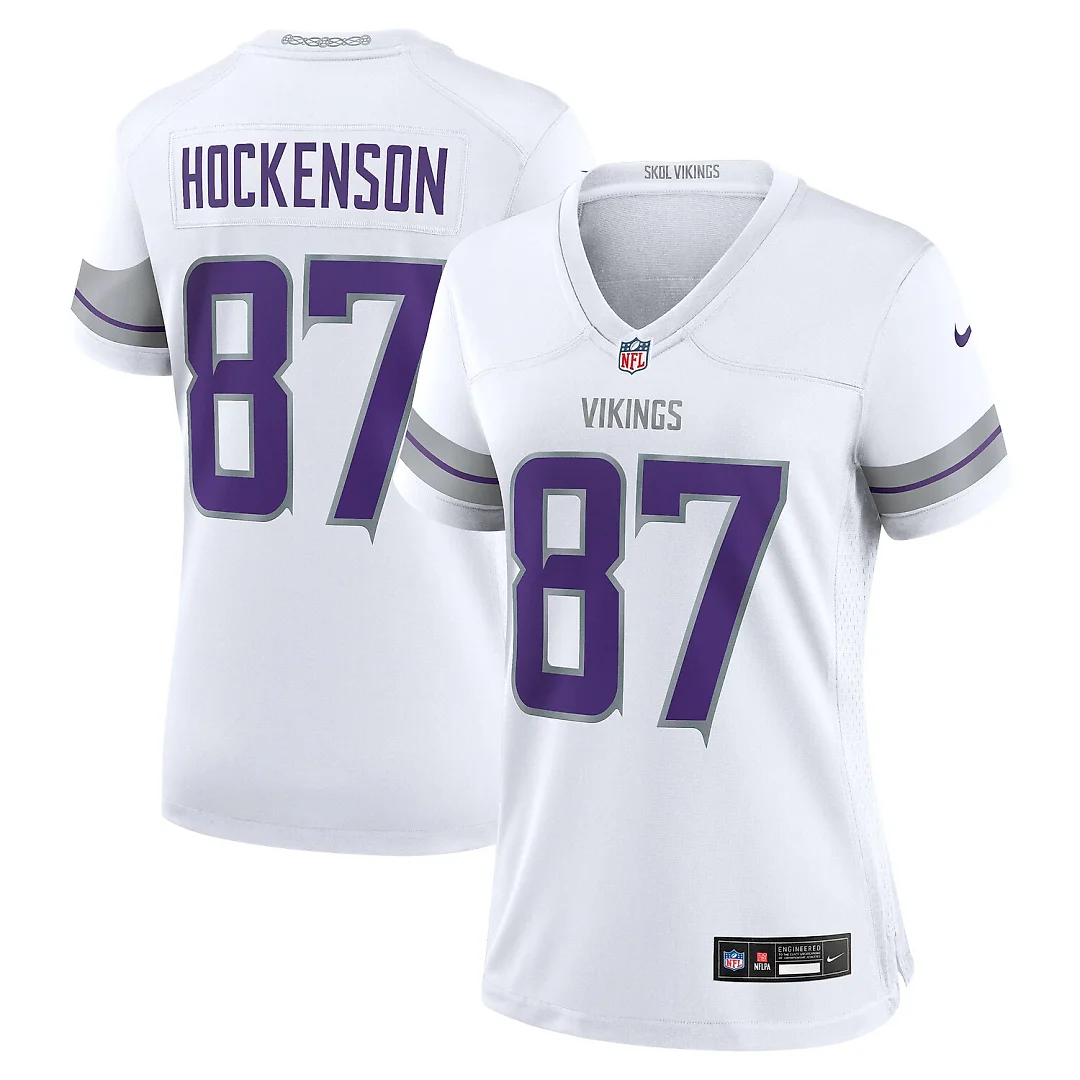 Zennovawear T.J. Hockenson Minnesota Vikings Women's Alternate Game Player Jersey - White