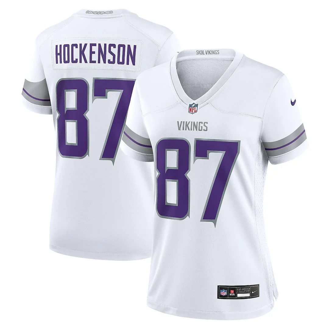 Zennovawear T.J. Hockenson Minnesota Vikings Women's Alternate Game Player Jersey - White