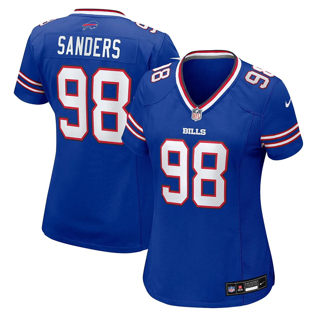 Zennovawear T.J. Sanders Buffalo Bills Women's Team Game Jersey - Royal
