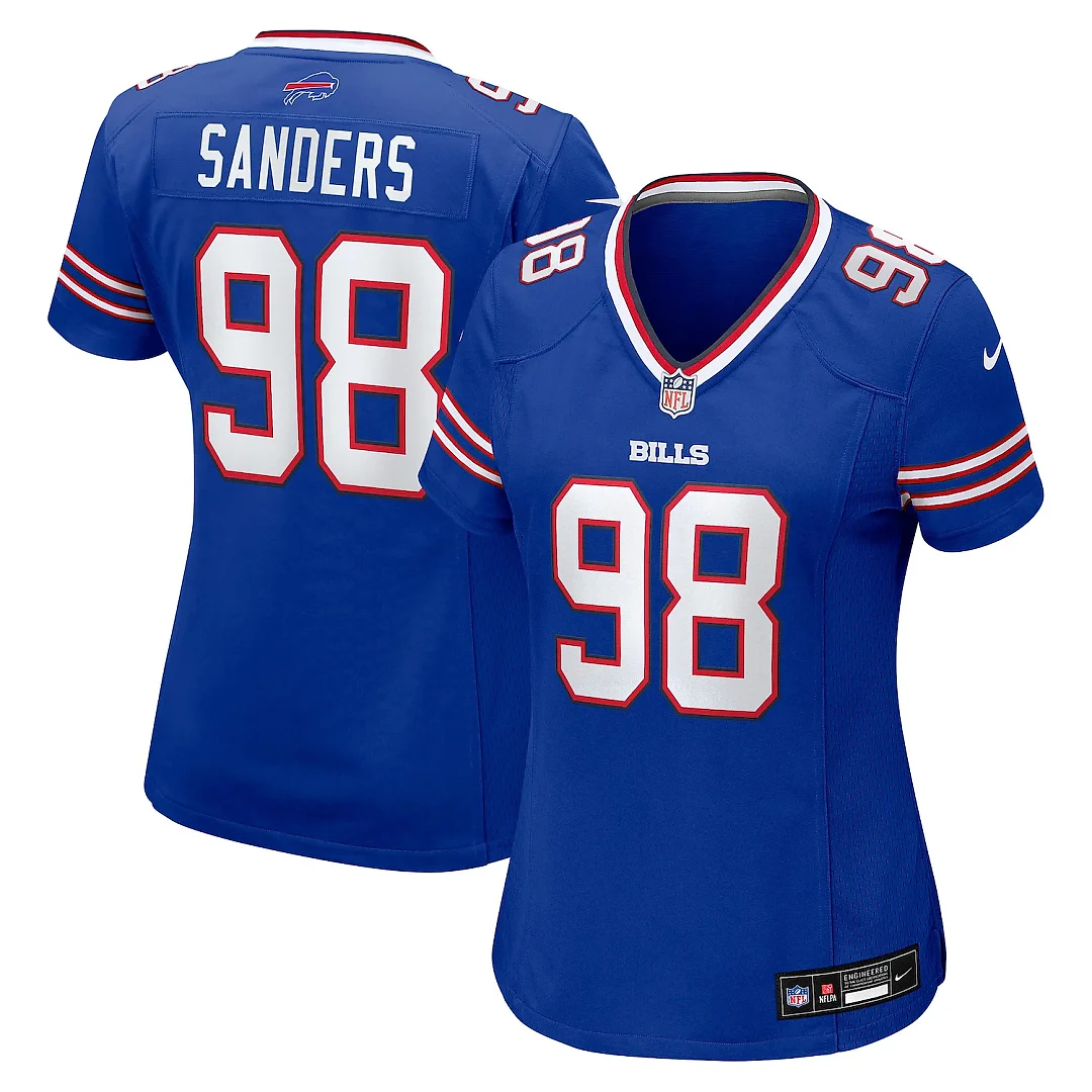 Zennovawear T.J. Sanders Buffalo Bills Women's Team Game Jersey - Royal