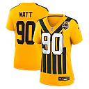 Zennovawear T.J. Watt Pittsburgh Steelers Women's Alternate 1933 Throwback Game Jersey - Gold