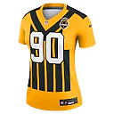 Zennovawear T.J. Watt Pittsburgh Steelers Women's Alternate 1933 Throwback Legend Player Performance Top - Gold