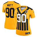 Zennovawear T.J. Watt Pittsburgh Steelers Women's Alternate 1933 Throwback Legend Player Performance Top - Gold