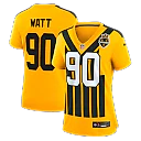 Zennovawear T.J. Watt Pittsburgh Steelers Women's Alternate 1933 Throwback Game Jersey - Gold