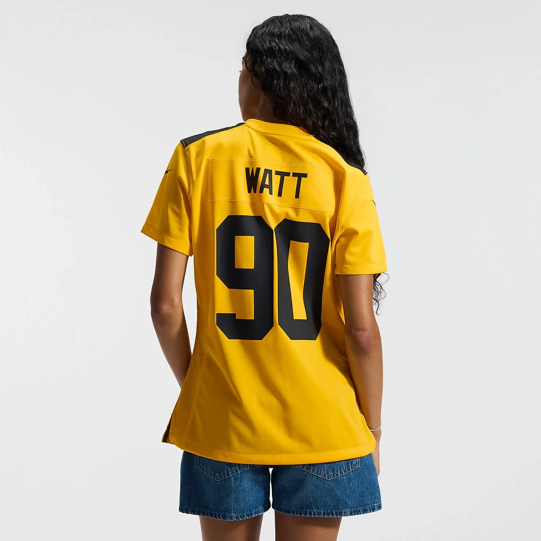 Zennovawear T.J. Watt Pittsburgh Steelers Women's Alternate 1933 Throwback Game Jersey - Gold