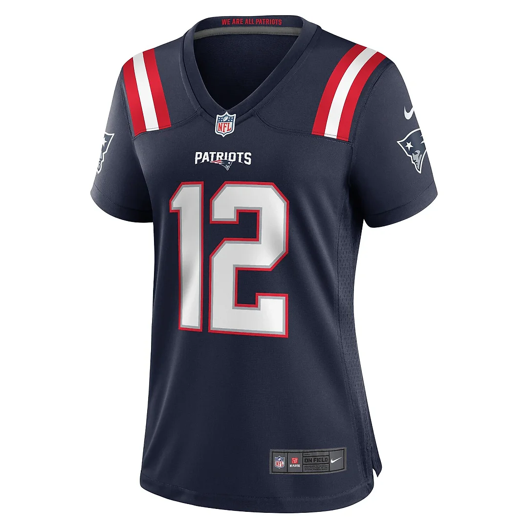 Zennovawear Tom Brady New England Patriots Women's Retired Game Jersey - Navy