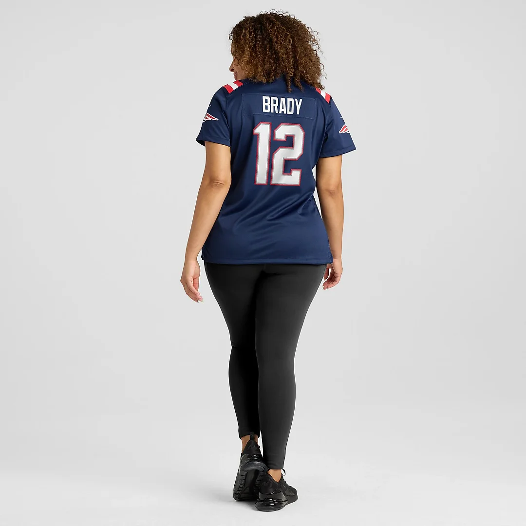 Zennovawear Tom Brady New England Patriots Women's Retired Game Jersey - Navy
