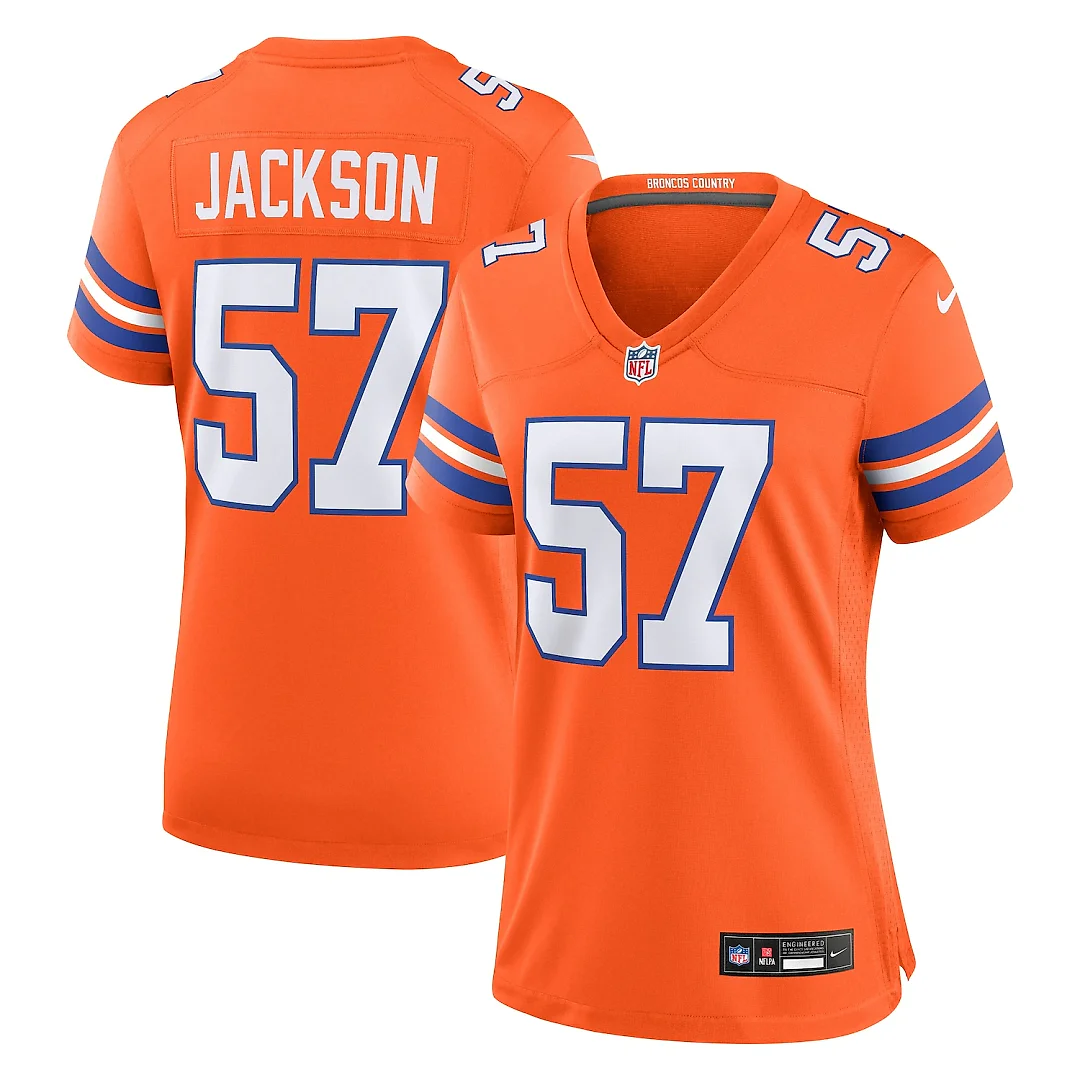 Zennovawear Tom Jackson Denver Broncos Women's Mile High Collection 1977 Throwback Retired Player Game Jersey - Orange