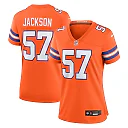 Zennovawear Tom Jackson Denver Broncos Women's Mile High Collection 1977 Throwback Retired Player Game Jersey - Orange
