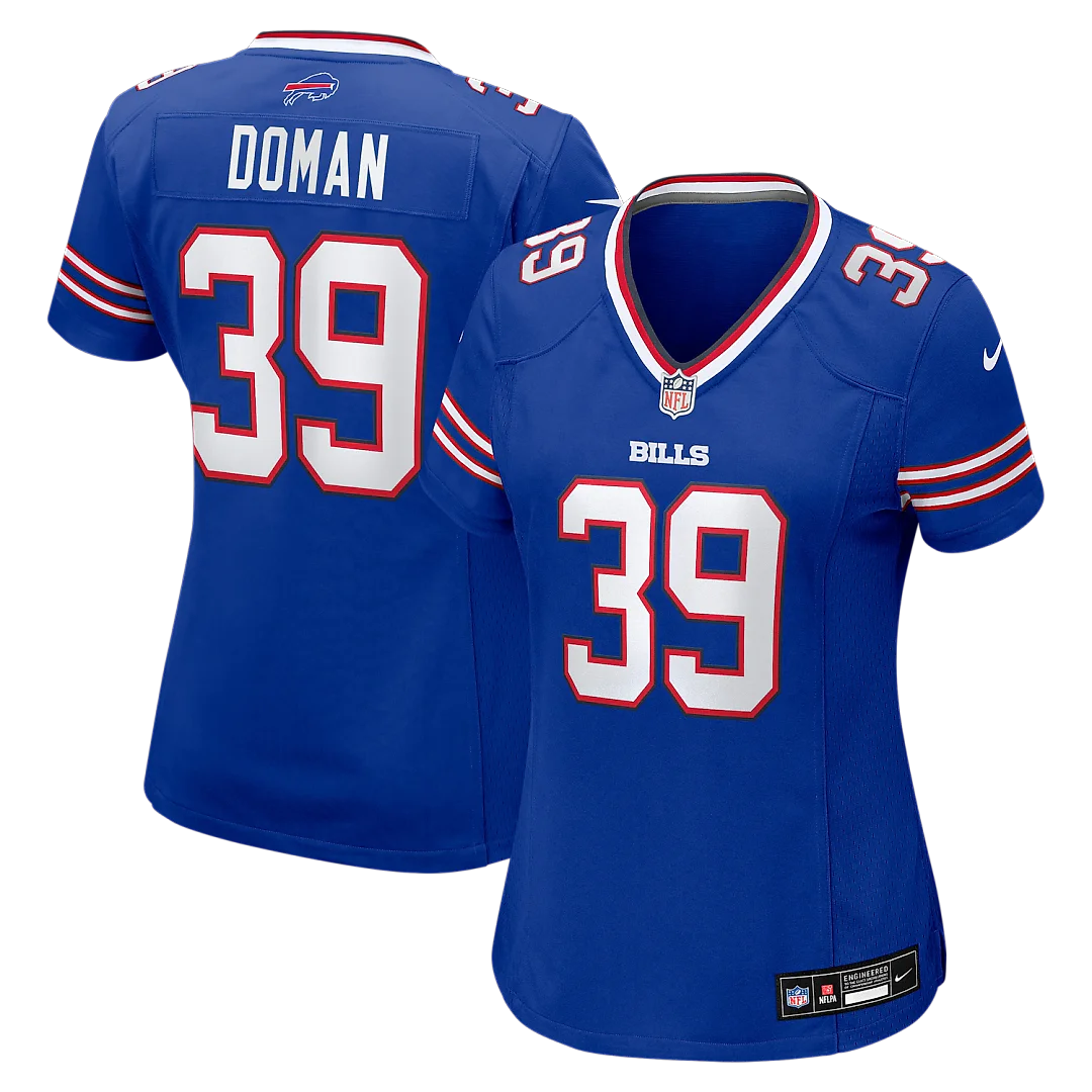 Zennovawear Tommy Doman Buffalo Bills Women's Team Game Jersey - Royal