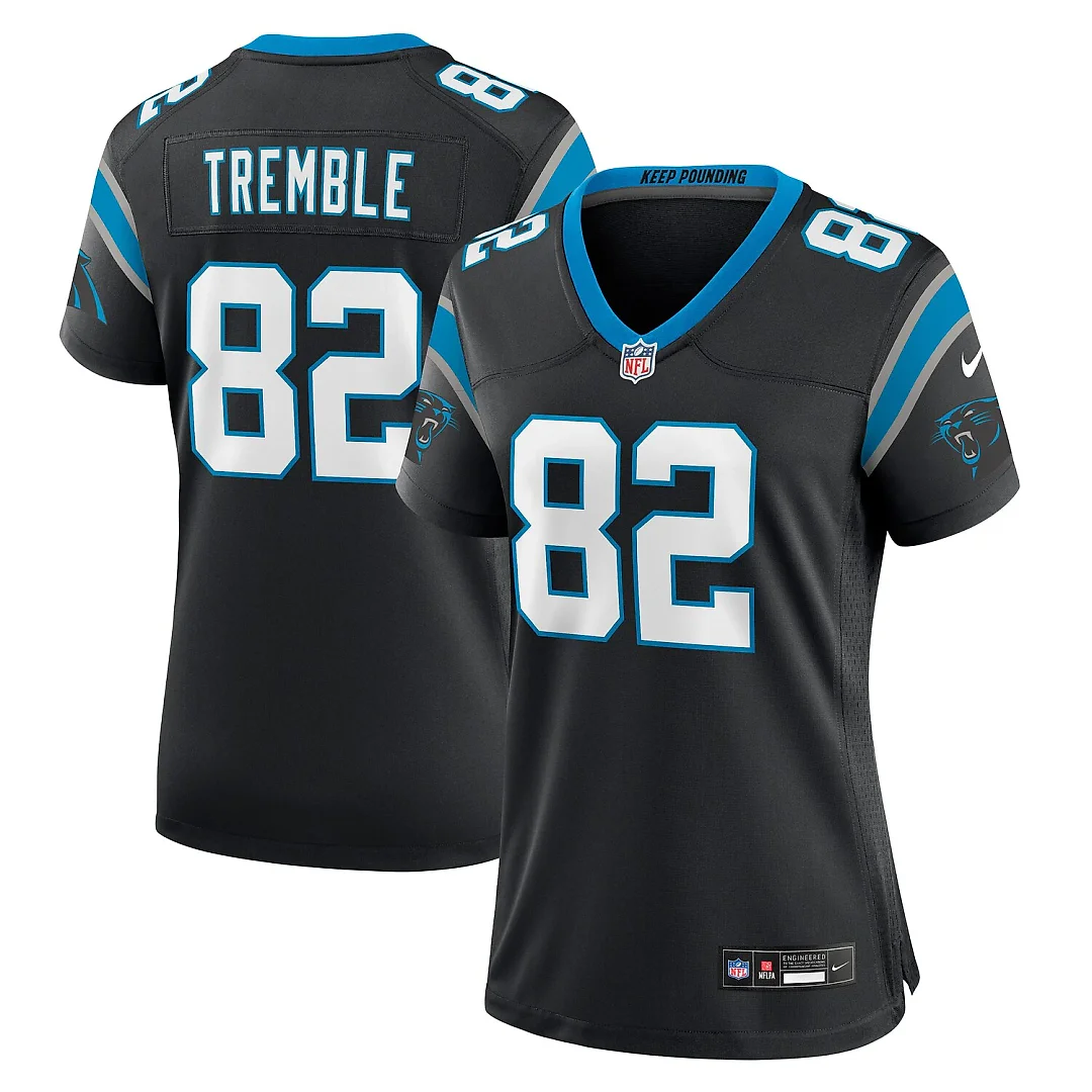 Zennovawear Tommy Tremble Carolina Panthers Women's Team Game Jersey - Black