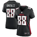 Zennovawear Tony Gonzalez Atlanta Falcons Women's Game Retired Player Jersey - Black