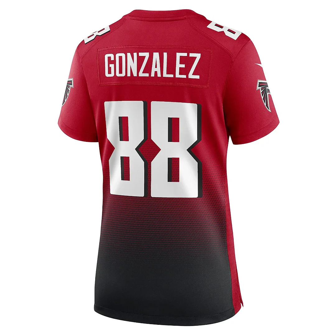 Zennovawear Tony Gonzalez Atlanta Falcons Women's Retired Game Jersey - Red