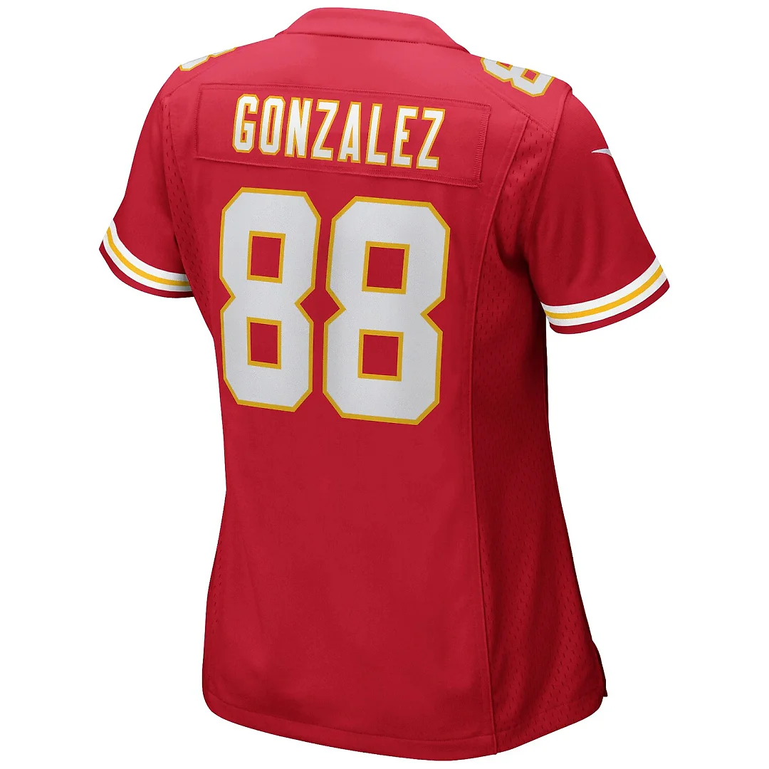 Zennovawear Tony Gonzalez Kansas City Chiefs Women's Game Retired Player Jersey - Red