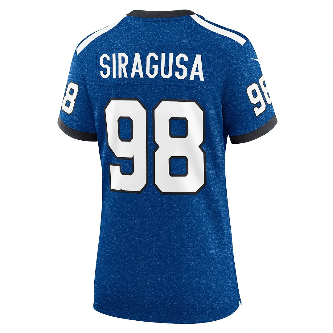 Zennovawear Tony Siragusa Indianapolis Colts Women's Indiana Nights Alternate Game Jersey - Royal