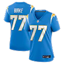 Zennovawear Travis Burke Los Angeles Chargers Women's Team Game Jersey - Powder Blue