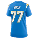 Zennovawear Travis Burke Los Angeles Chargers Women's Team Game Jersey - Powder Blue