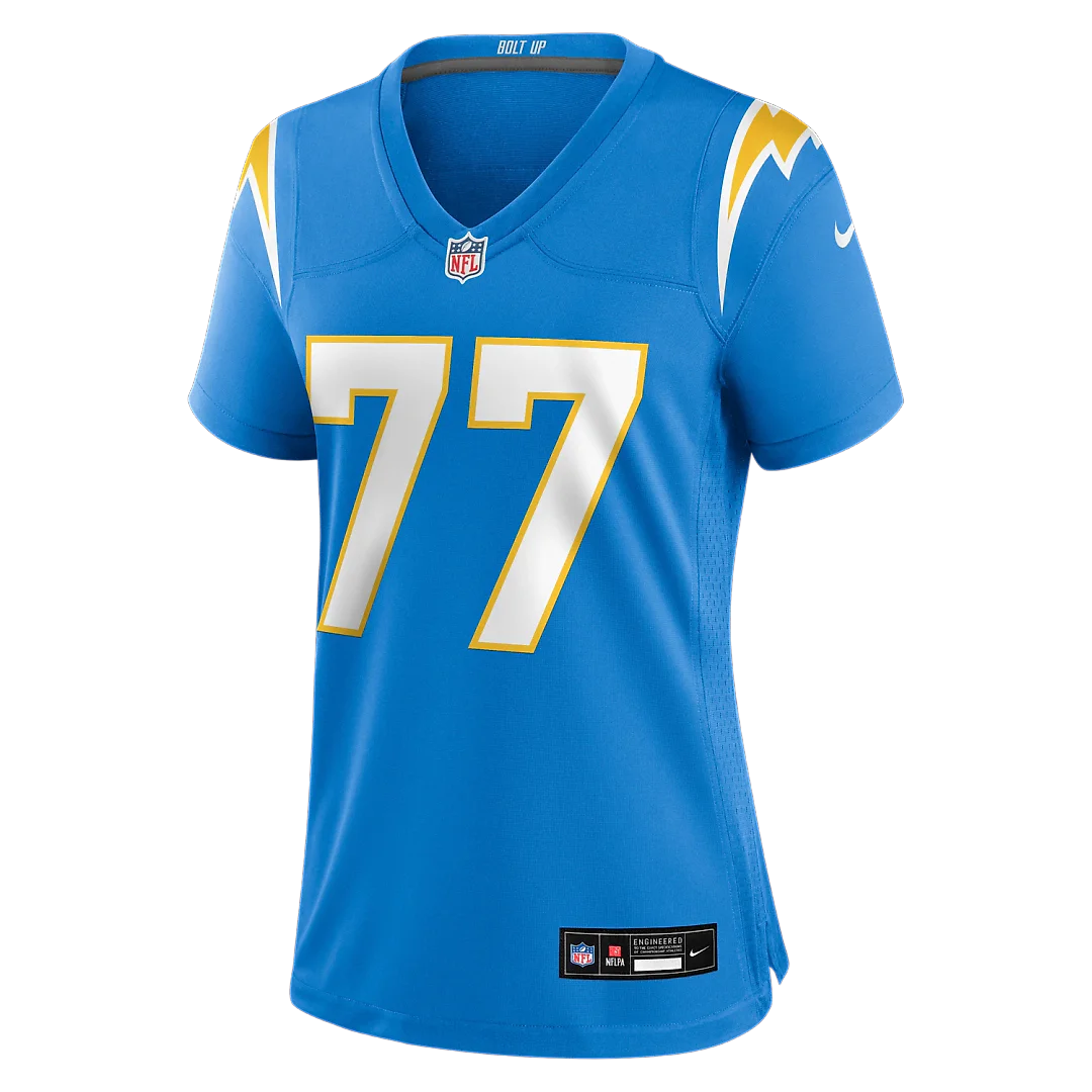 Zennovawear Travis Burke Los Angeles Chargers Women's Team Game Jersey - Powder Blue